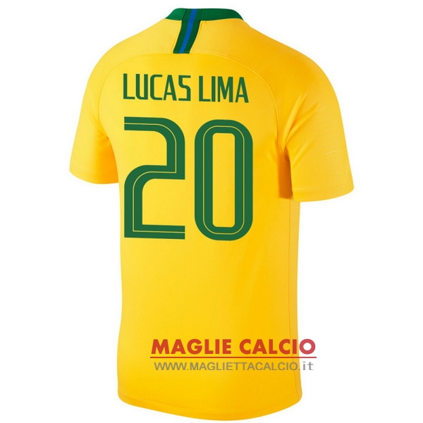 maglietta brasile 2018 lucas lima 20 prima